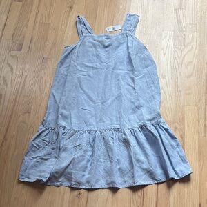 NWT LOFT Light Blue Sleeveless Ruffle Hem Dress